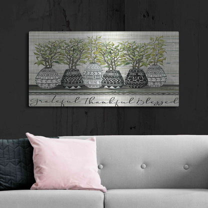 Luxe Metal Art 'Grateful Mud Cloth Vase' by Cindy Jacobs, Metal Wall Art,48x24