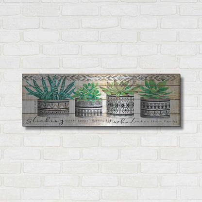 Luxe Metal Art 'Sticking with Your Family' by Cindy Jacobs, Metal Wall Art,36x12