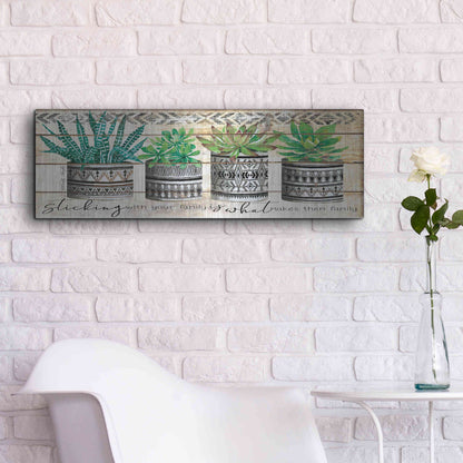 Luxe Metal Art 'Sticking with Your Family' by Cindy Jacobs, Metal Wall Art,36x12