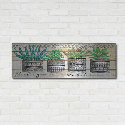Luxe Metal Art 'Sticking with Your Family' by Cindy Jacobs, Metal Wall Art,48x16