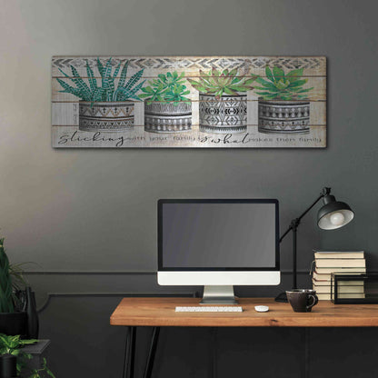 Luxe Metal Art 'Sticking with Your Family' by Cindy Jacobs, Metal Wall Art,48x16