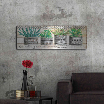 Luxe Metal Art 'Sticking with Your Family' by Cindy Jacobs, Metal Wall Art,48x16