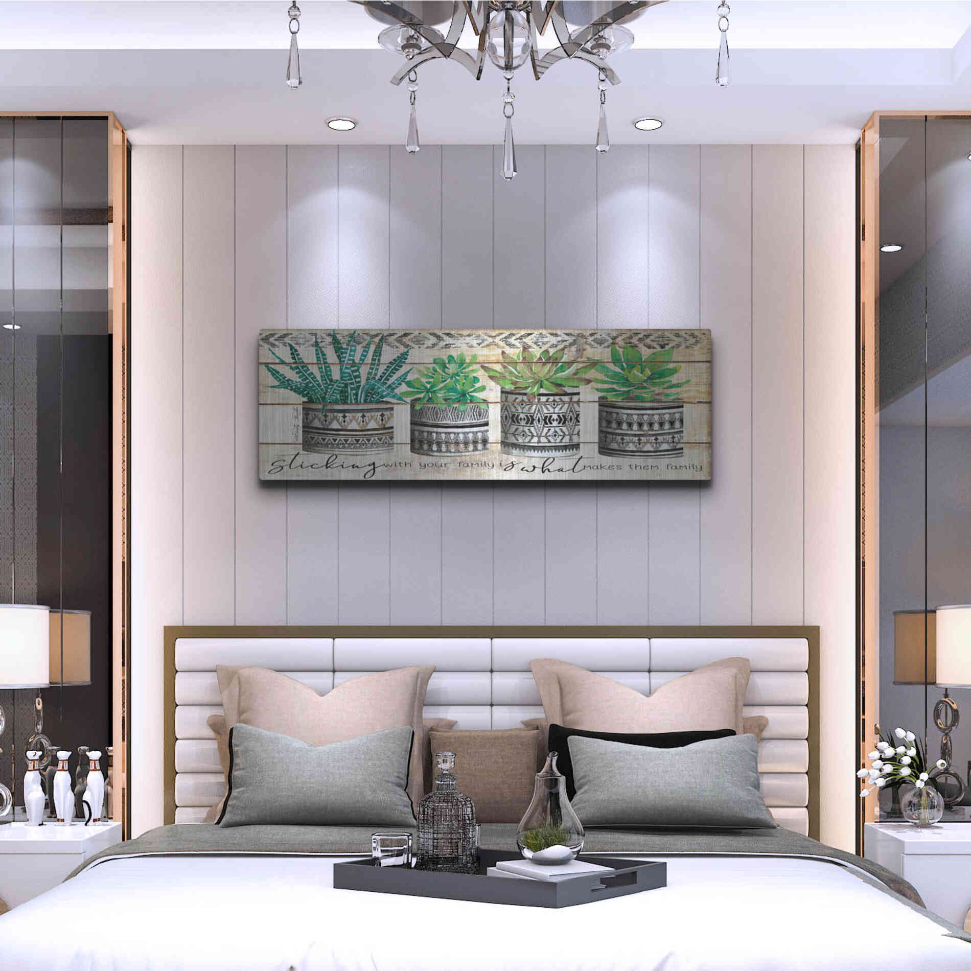 Luxe Metal Art 'Sticking with Your Family' by Cindy Jacobs, Metal Wall Art,48x16