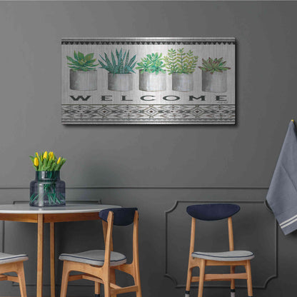 Luxe Metal Art 'Native Welcome' by Cindy Jacobs, Metal Wall Art,48x24