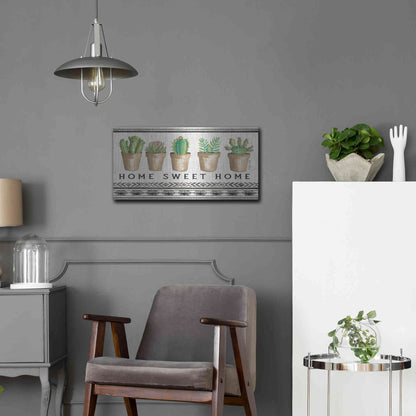 Luxe Metal Art 'Native Home Sweet Home' by Cindy Jacobs, Metal Wall Art,24x12