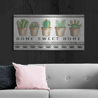 Luxe Metal Art 'Native Home Sweet Home' by Cindy Jacobs, Metal Wall Art,48x24