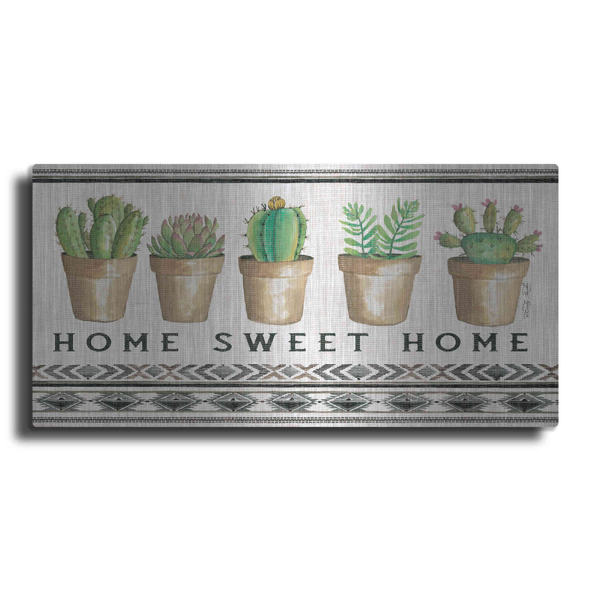 Luxe Metal Art 'Native Home Sweet Home' by Cindy Jacobs, Metal Wall Art