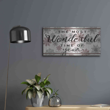 Luxe Metal Art 'The Most Wonderful Time of the Year' by Cindy Jacobs, Metal Wall Art,24x12