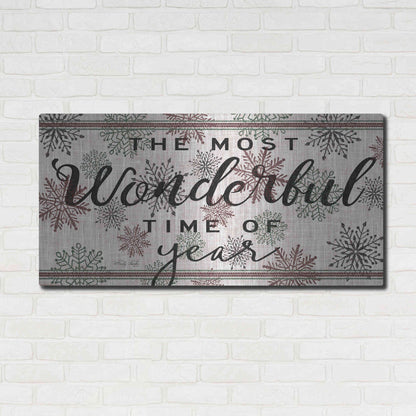 Luxe Metal Art 'The Most Wonderful Time of the Year' by Cindy Jacobs, Metal Wall Art,48x24
