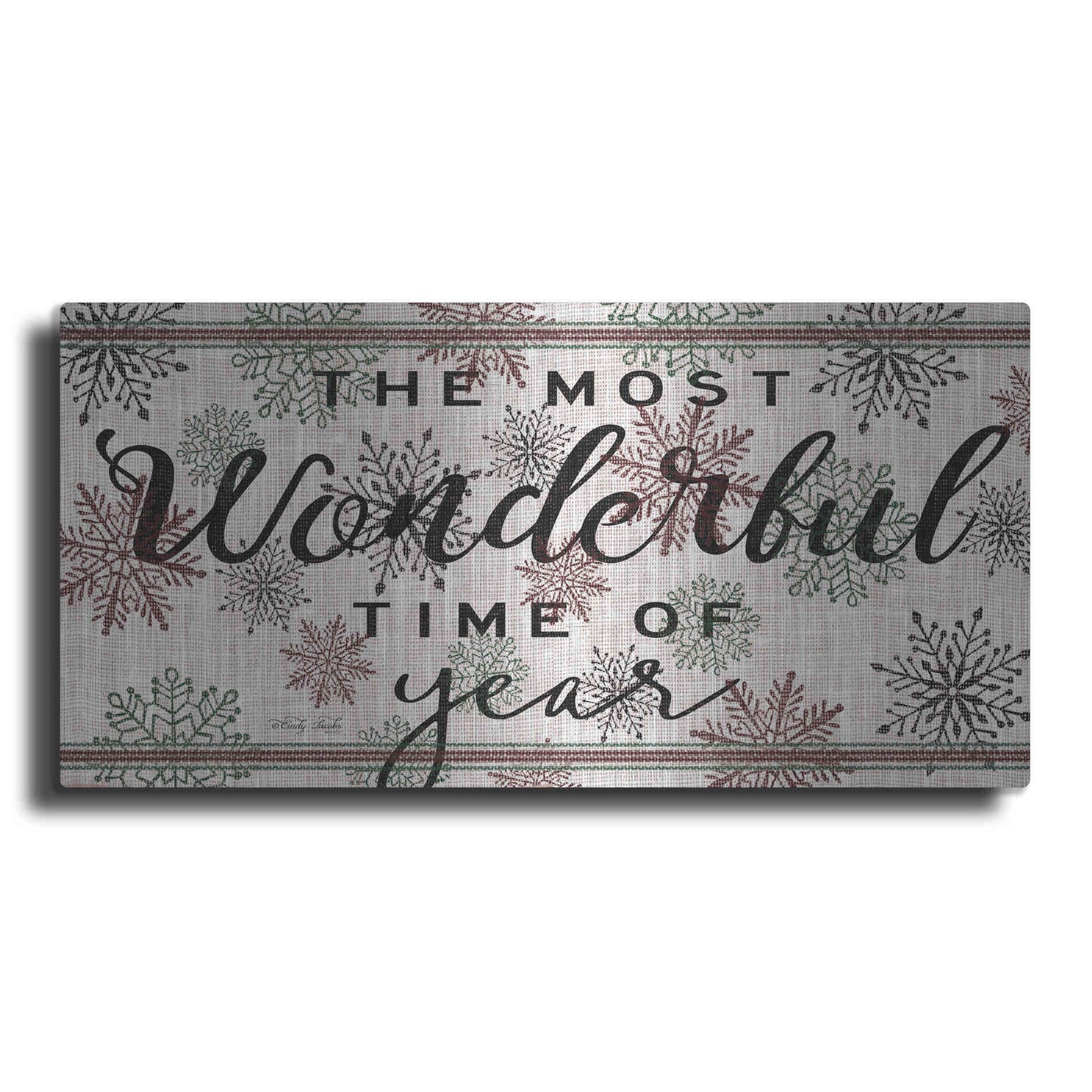 Luxe Metal Art 'The Most Wonderful Time of the Year' by Cindy Jacobs, Metal Wall Art