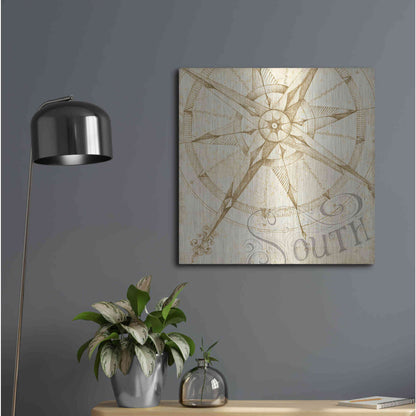 Luxe Metal Art 'Coast to Coast Sepia II' by Daphne Brissonet, Metal Wall Art,24x24