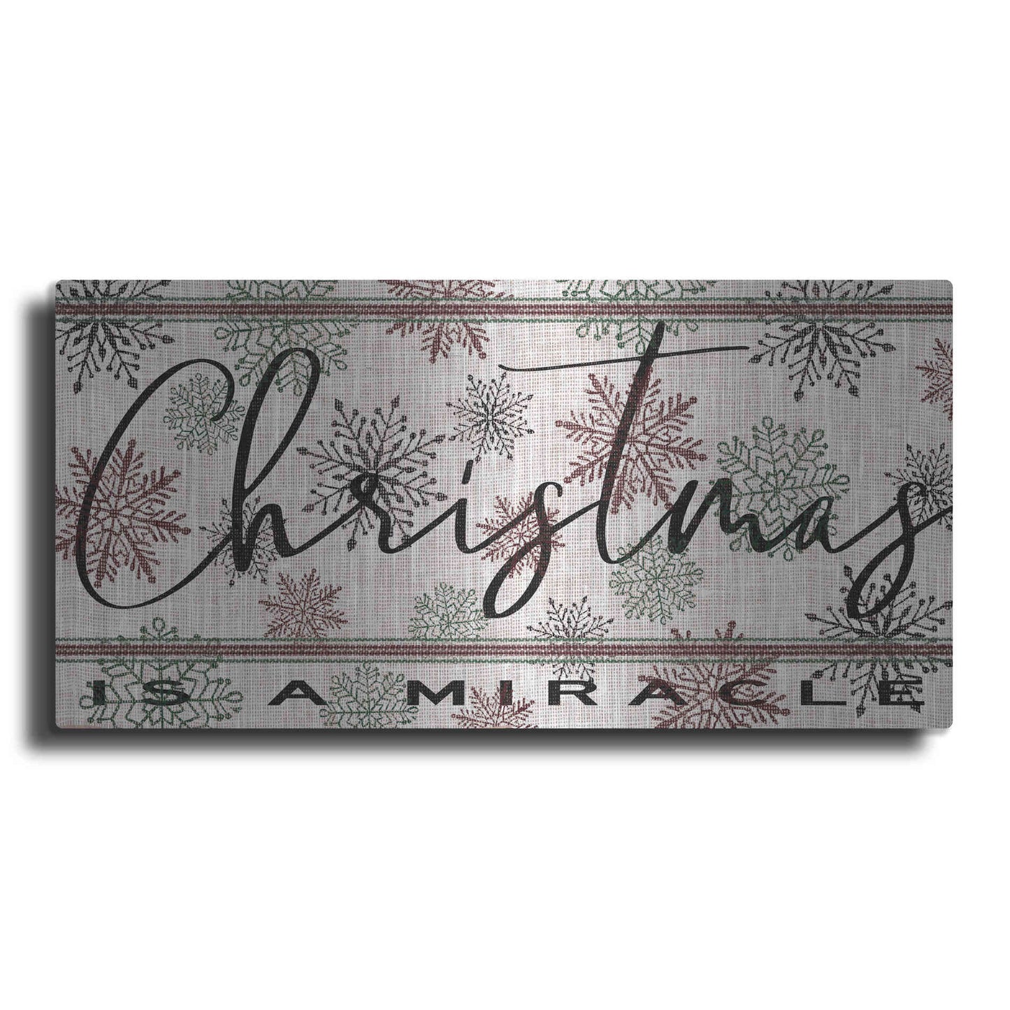 Luxe Metal Art 'Christmas is a Miracle' by Cindy Jacobs, Metal Wall Art