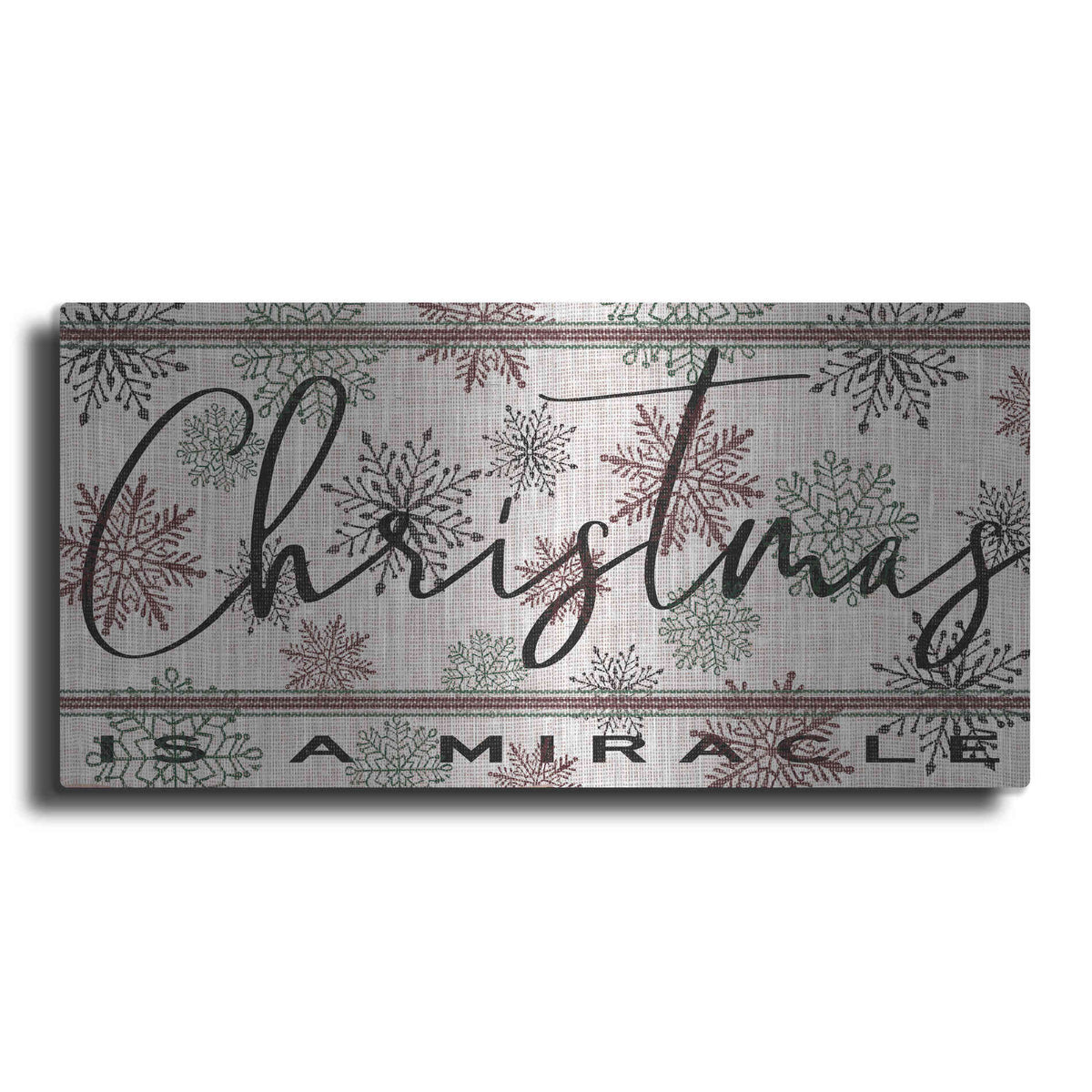 Luxe Metal Art 'Christmas is a Miracle' by Cindy Jacobs, Metal Wall Art