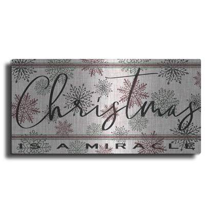 Luxe Metal Art 'Christmas is a Miracle' by Cindy Jacobs, Metal Wall Art