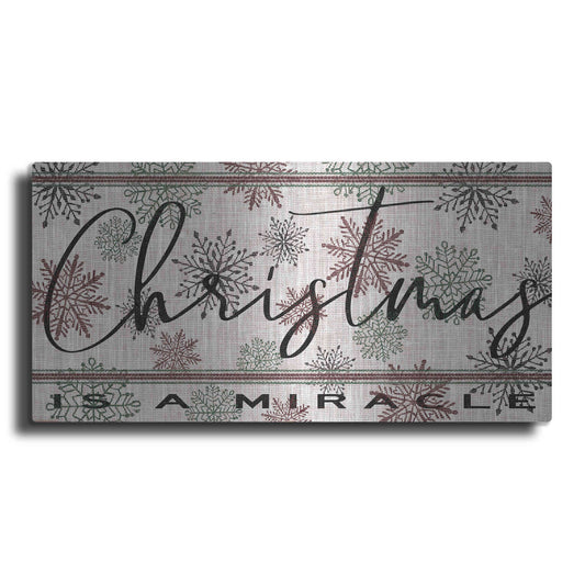 Luxe Metal Art 'Christmas is a Miracle' by Cindy Jacobs, Metal Wall Art