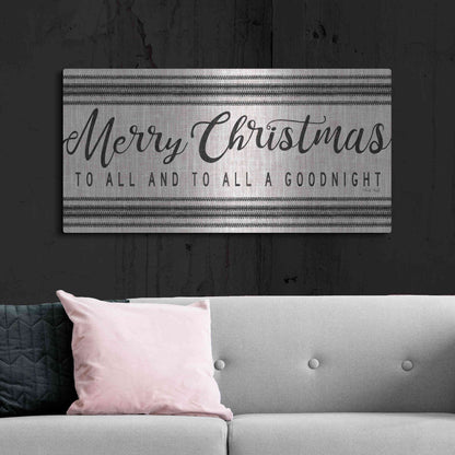 Luxe Metal Art 'Merry Christmas to All' by Cindy Jacobs, Metal Wall Art,48x24