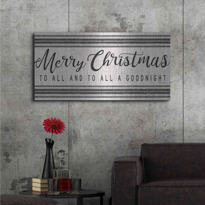 Luxe Metal Art 'Merry Christmas to All' by Cindy Jacobs, Metal Wall Art,48x24