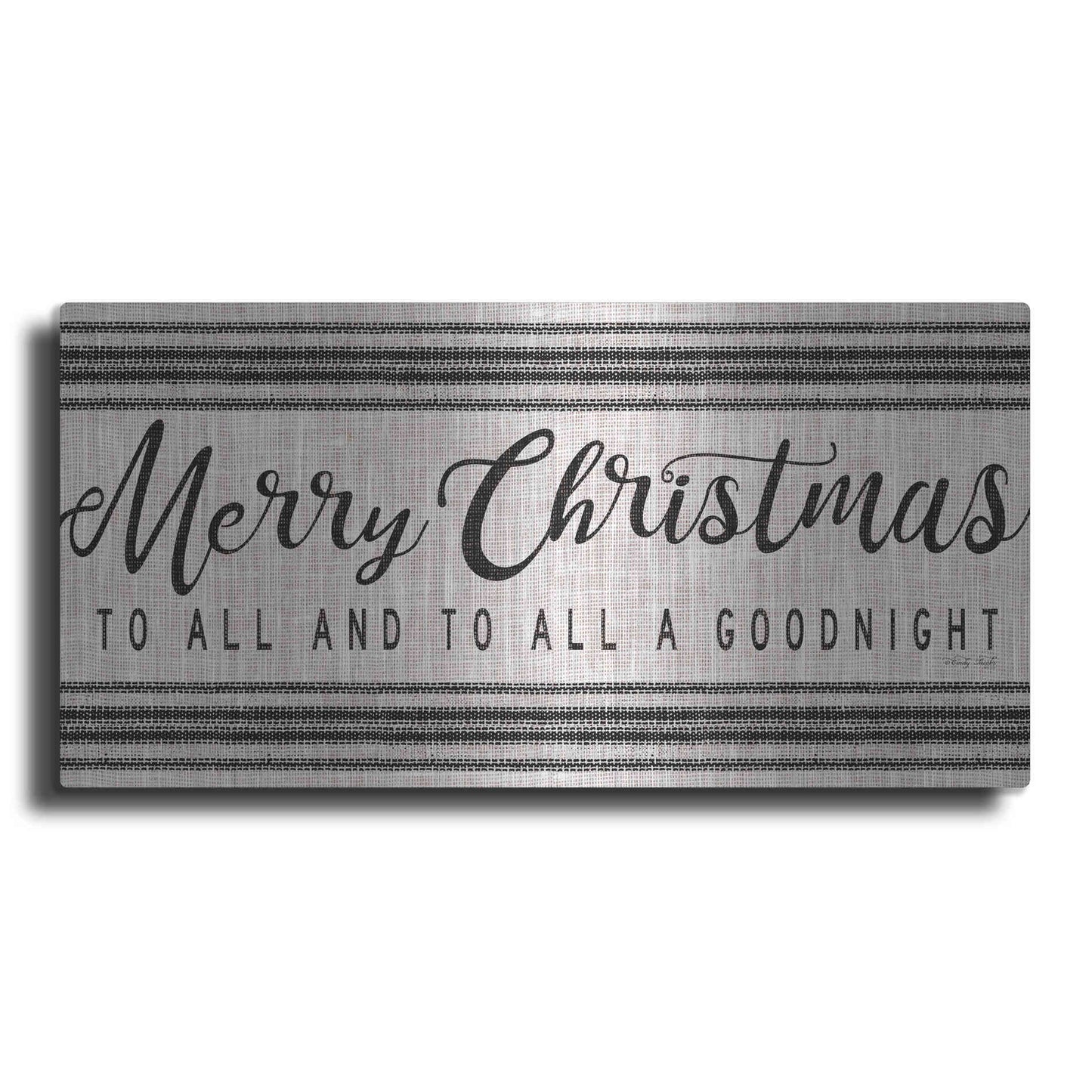 Luxe Metal Art 'Merry Christmas to All' by Cindy Jacobs, Metal Wall Art
