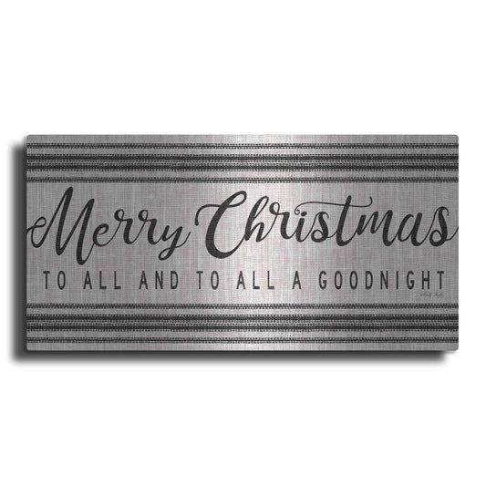 Luxe Metal Art 'Merry Christmas to All' by Cindy Jacobs, Metal Wall Art