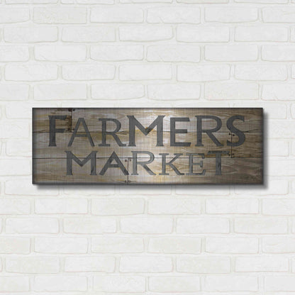 Luxe Metal Art 'Farmer's Market' by Cindy Jacobs, Metal Wall Art,36x12