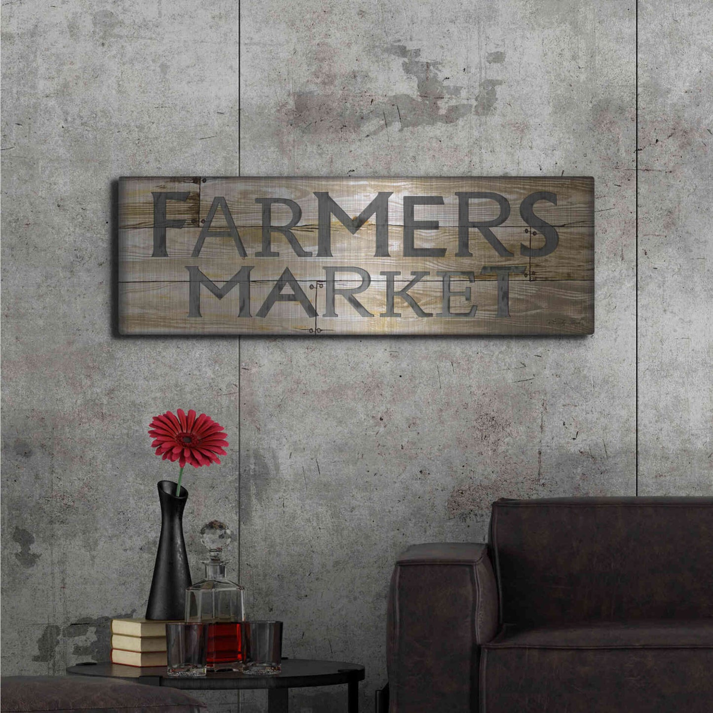 Luxe Metal Art 'Farmer's Market' by Cindy Jacobs, Metal Wall Art,48x16