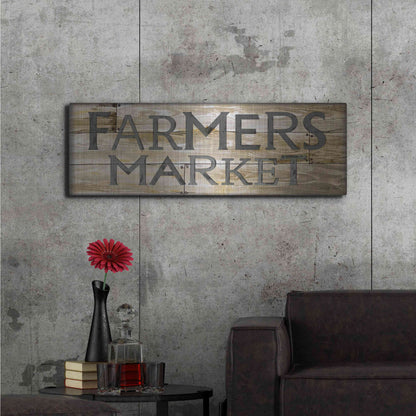 Luxe Metal Art 'Farmer's Market' by Cindy Jacobs, Metal Wall Art,48x16