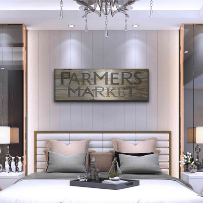Luxe Metal Art 'Farmer's Market' by Cindy Jacobs, Metal Wall Art,48x16