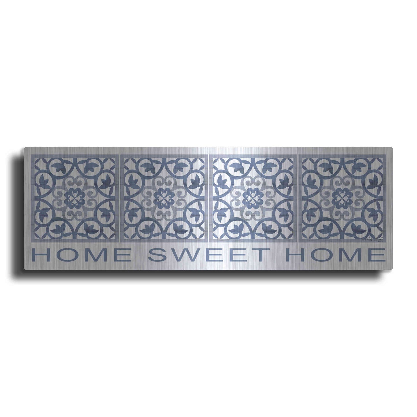 Luxe Metal Art 'Home Sweet Home Pattern' by Cindy Jacobs, Metal Wall Art