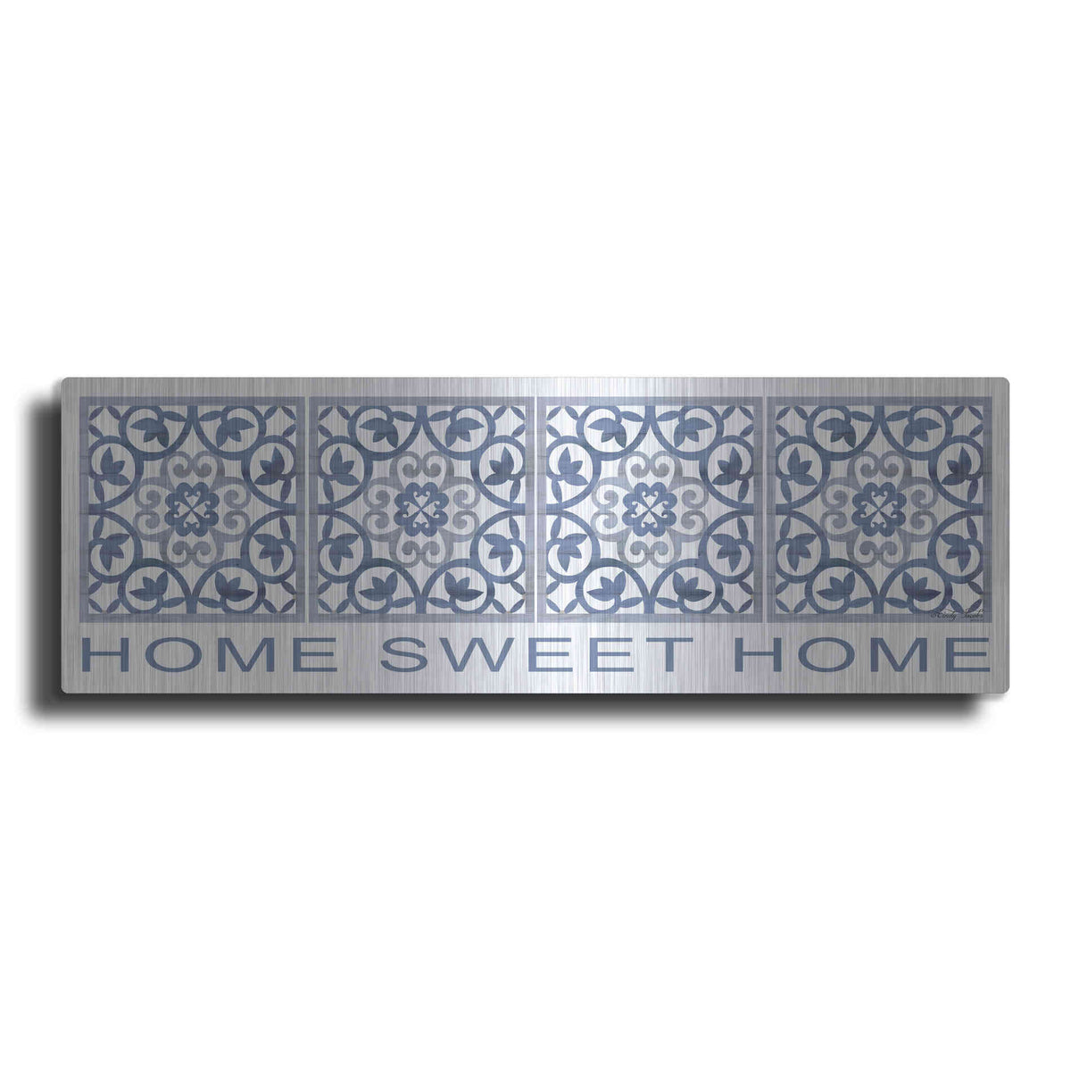 Luxe Metal Art 'Home Sweet Home Pattern' by Cindy Jacobs, Metal Wall Art
