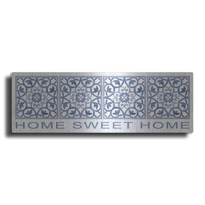 Luxe Metal Art 'Home Sweet Home Pattern' by Cindy Jacobs, Metal Wall Art