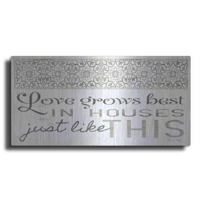 Luxe Metal Art 'Love Grows Best' by Cindy Jacobs, Metal Wall Art