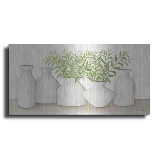 Luxe Metal Art 'Simplicity in White II' by Cindy Jacobs, Metal Wall Art
