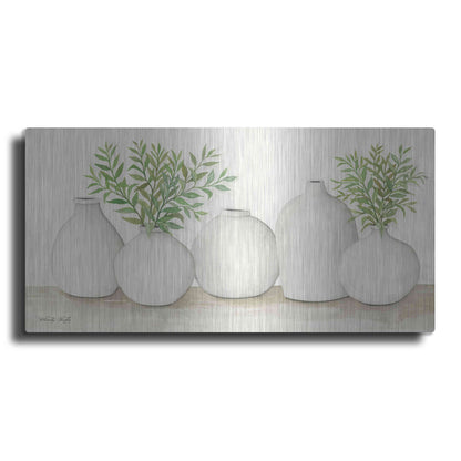 Luxe Metal Art 'Simplicity in White I' by Cindy Jacobs, Metal Wall Art