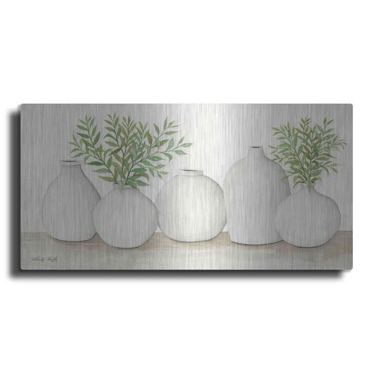 Luxe Metal Art 'Simplicity in White I' by Cindy Jacobs, Metal Wall Art