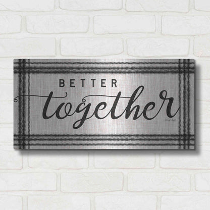 Luxe Metal Art 'Better Together' by Cindy Jacobs, Metal Wall Art,24x12
