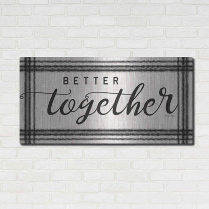 Luxe Metal Art 'Better Together' by Cindy Jacobs, Metal Wall Art,48x24