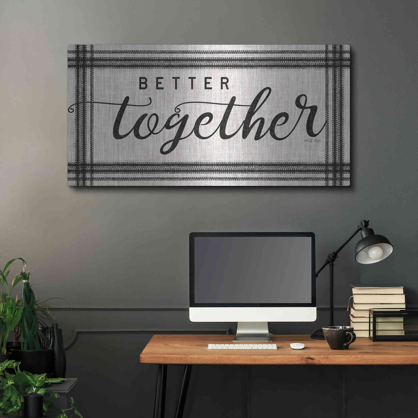 Luxe Metal Art 'Better Together' by Cindy Jacobs, Metal Wall Art,48x24