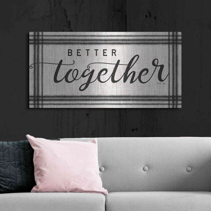 Luxe Metal Art 'Better Together' by Cindy Jacobs, Metal Wall Art,48x24