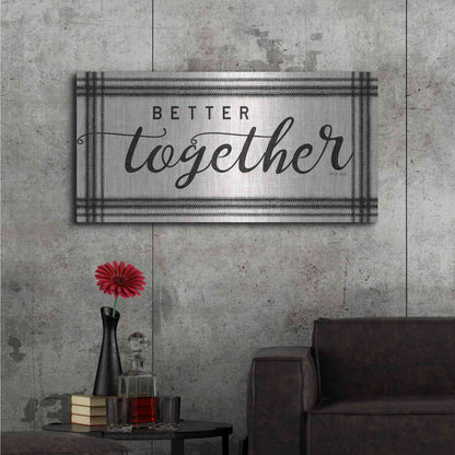 Luxe Metal Art 'Better Together' by Cindy Jacobs, Metal Wall Art,48x24