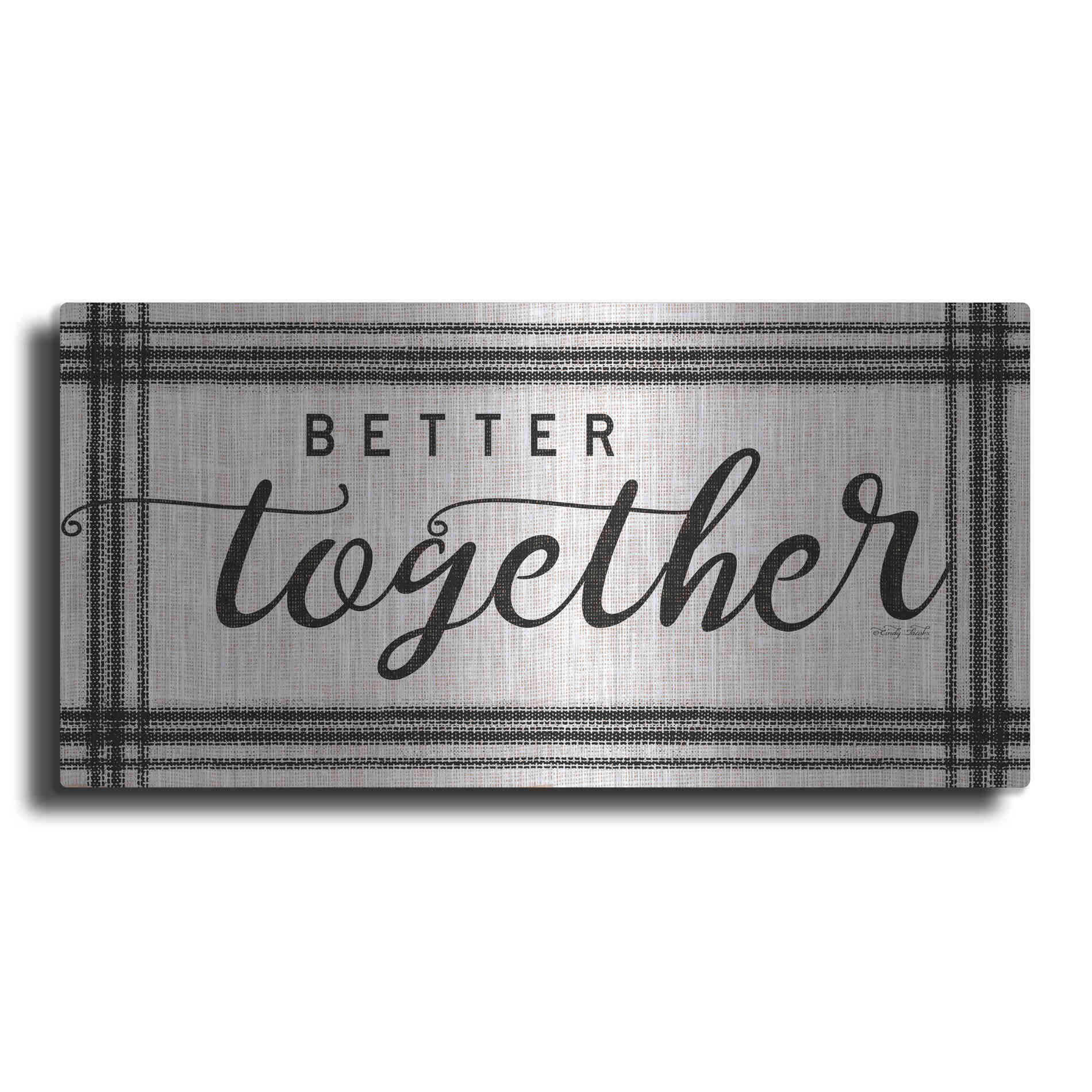 Luxe Metal Art 'Better Together' by Cindy Jacobs, Metal Wall Art
