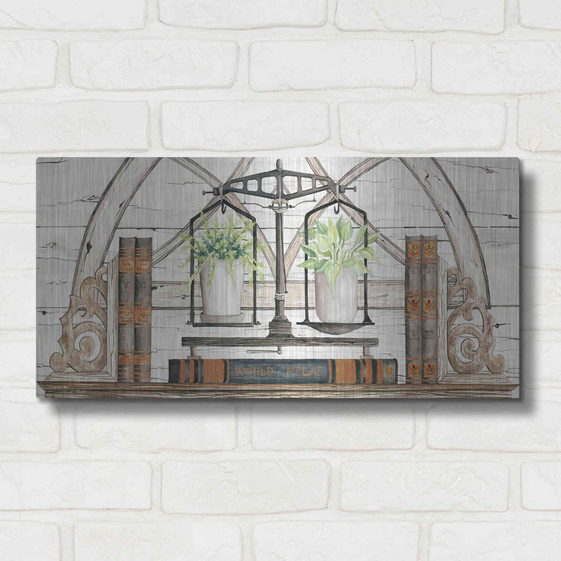 Luxe Metal Art 'Balance of Beauty' by Cindy Jacobs, Metal Wall Art,24x12