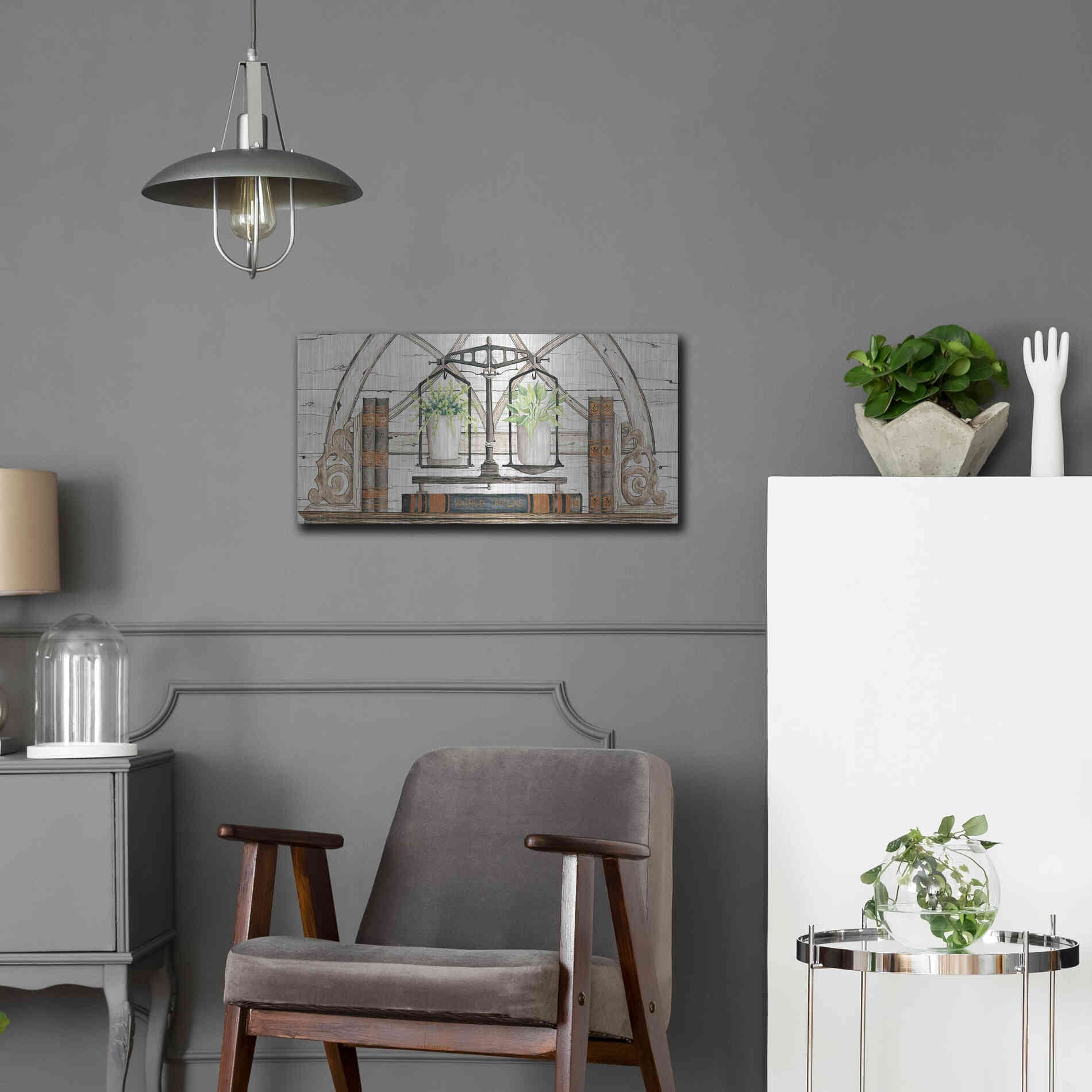 Luxe Metal Art 'Balance of Beauty' by Cindy Jacobs, Metal Wall Art,24x12