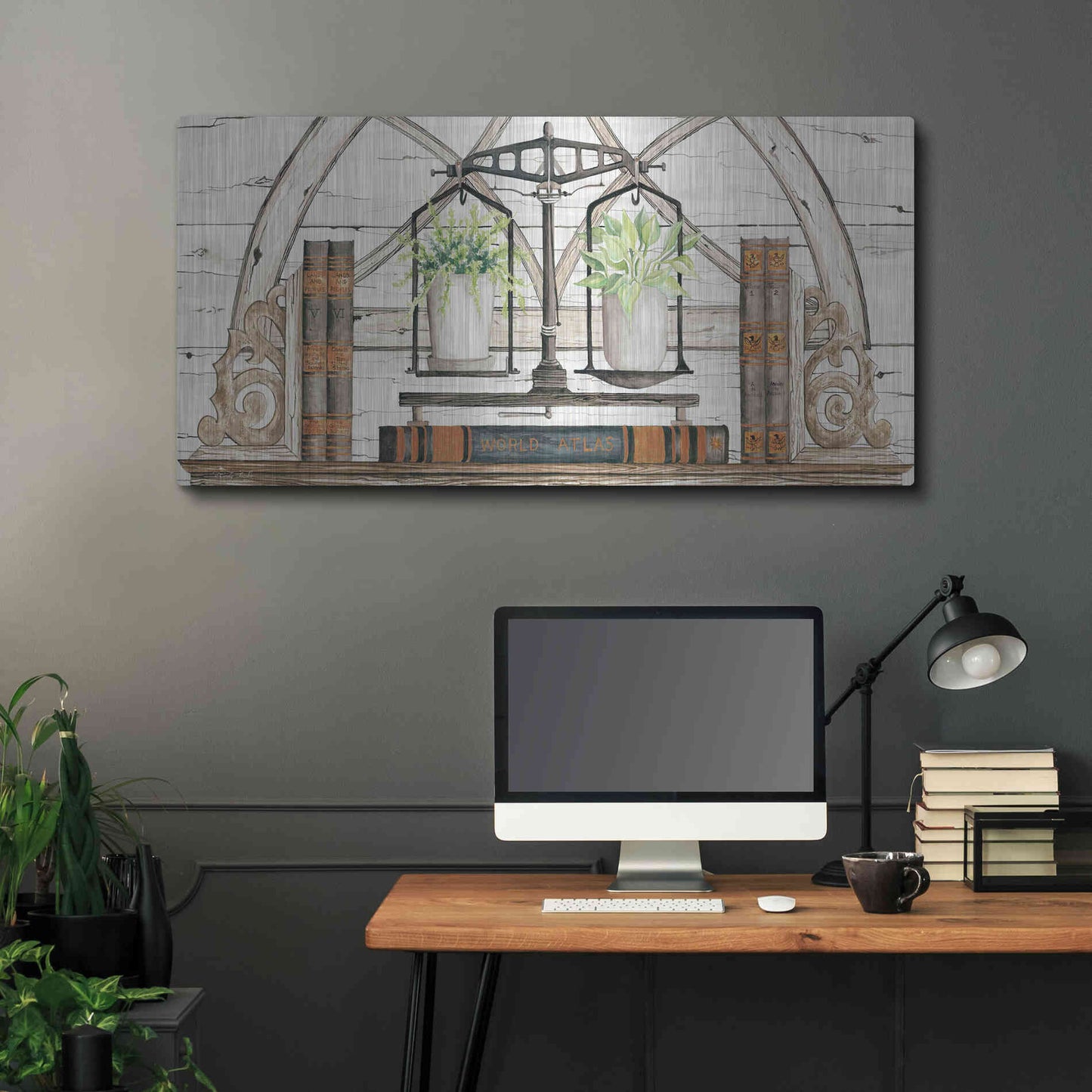 Luxe Metal Art 'Balance of Beauty' by Cindy Jacobs, Metal Wall Art,48x24