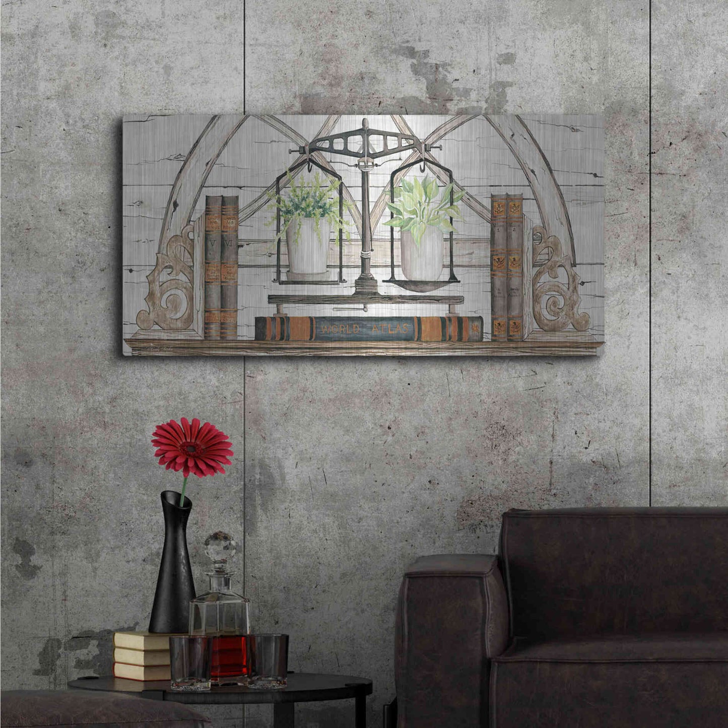 Luxe Metal Art 'Balance of Beauty' by Cindy Jacobs, Metal Wall Art,48x24