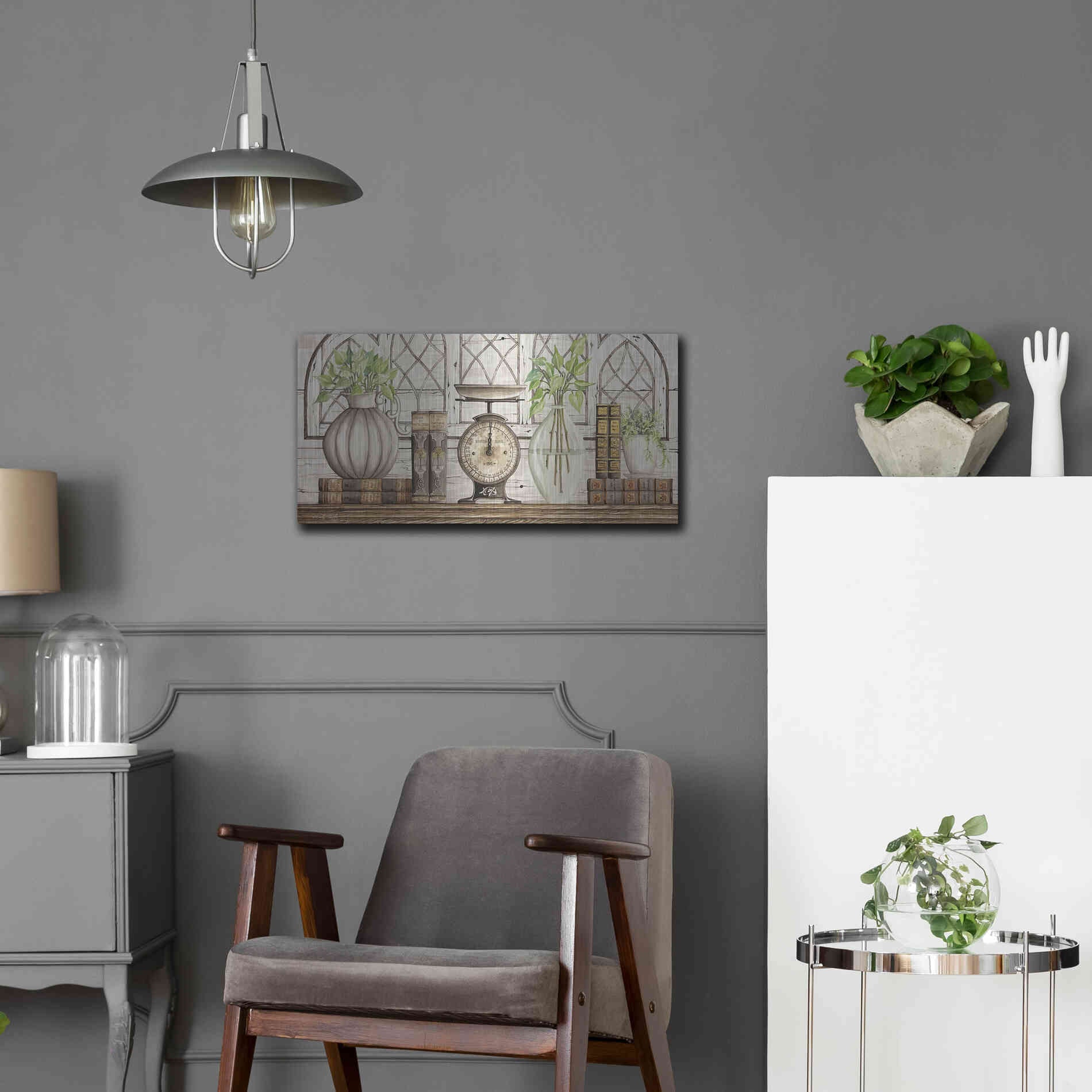 Luxe Metal Art 'All Things Beautiful' by Cindy Jacobs, Metal Wall Art,24x12