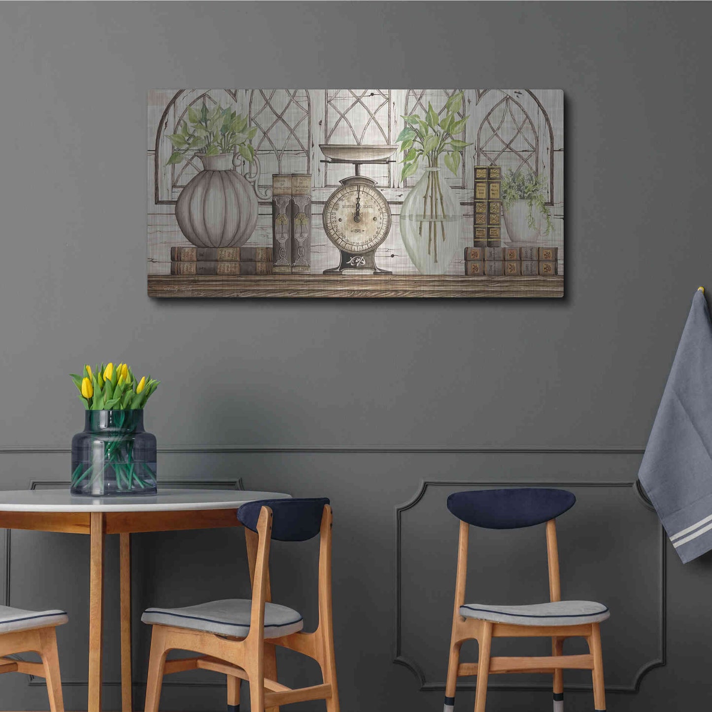 Luxe Metal Art 'All Things Beautiful' by Cindy Jacobs, Metal Wall Art,48x24