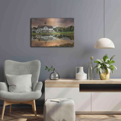 Luxe Metal Art 'Star Barn' by Lori Deiter, Metal Wall Art,24x16