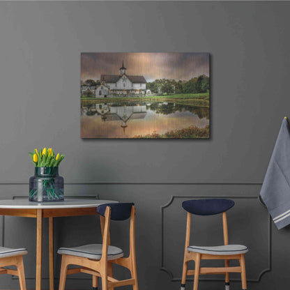 Luxe Metal Art 'Star Barn' by Lori Deiter, Metal Wall Art,36x24