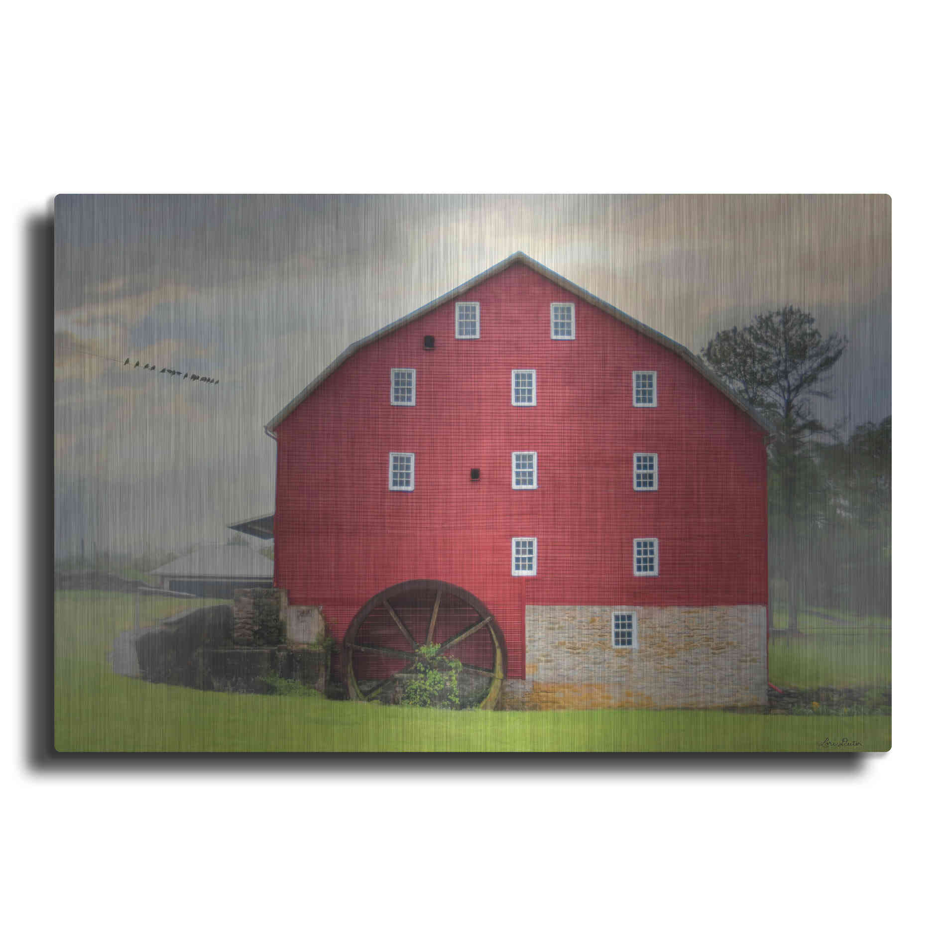 Luxe Metal Art 'Willow Grove Mill' by Lori Deiter, Metal Wall Art