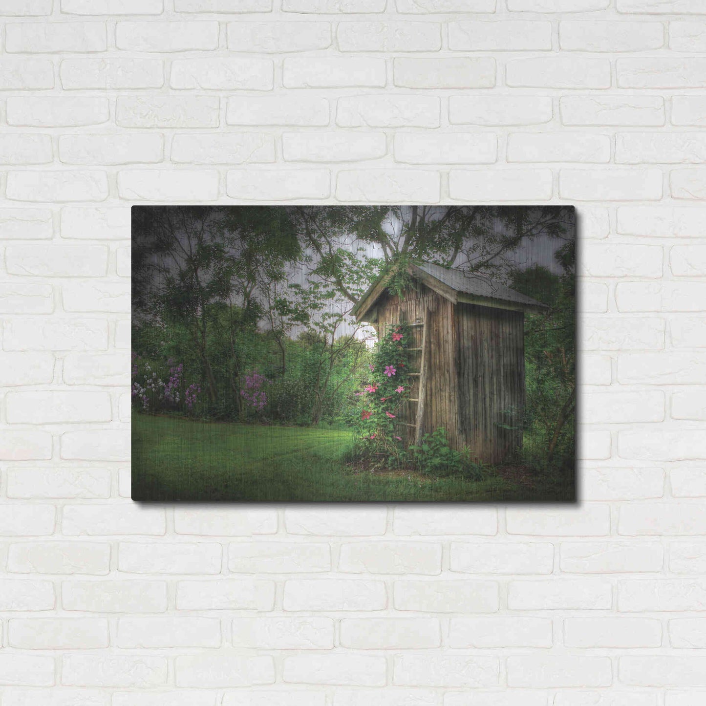 Luxe Metal Art 'Fragrant Outhouse' by Lori Deiter, Metal Wall Art,36x24